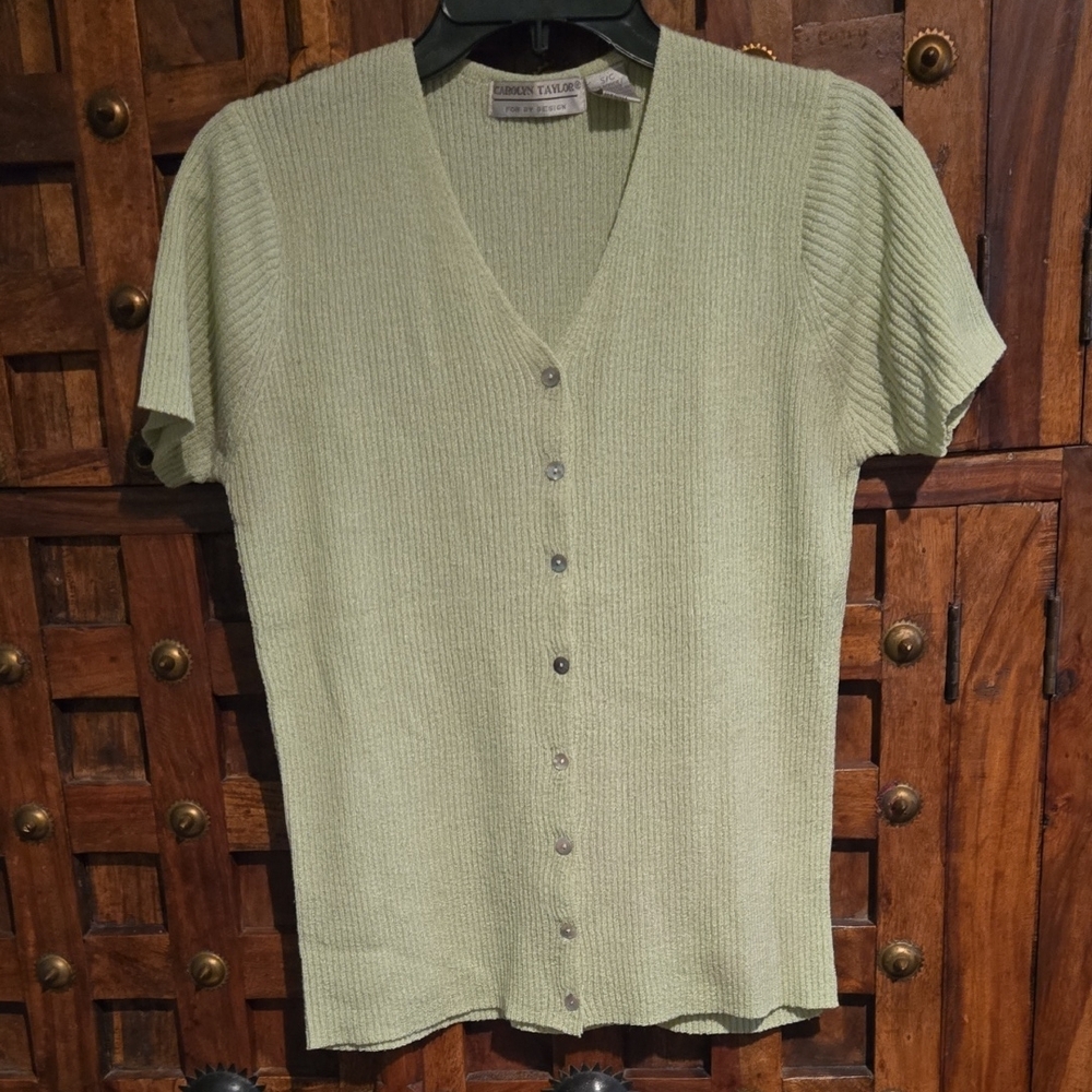 Women's Green Button-Up Top